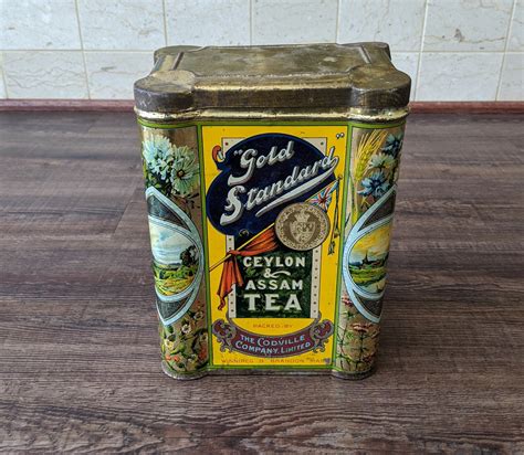 Gold Tea Tin 